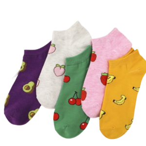 Stopki damskie kolorowe w owoce