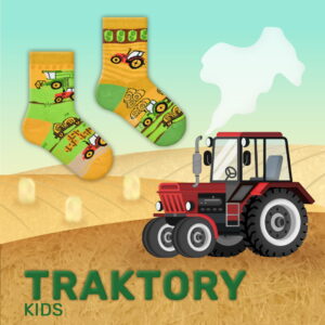 Skarpetki dziecięce w traktory