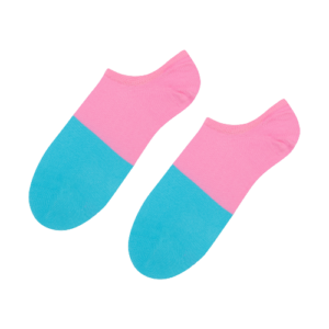 Kolorowe stopki damskie różowo-błękitne