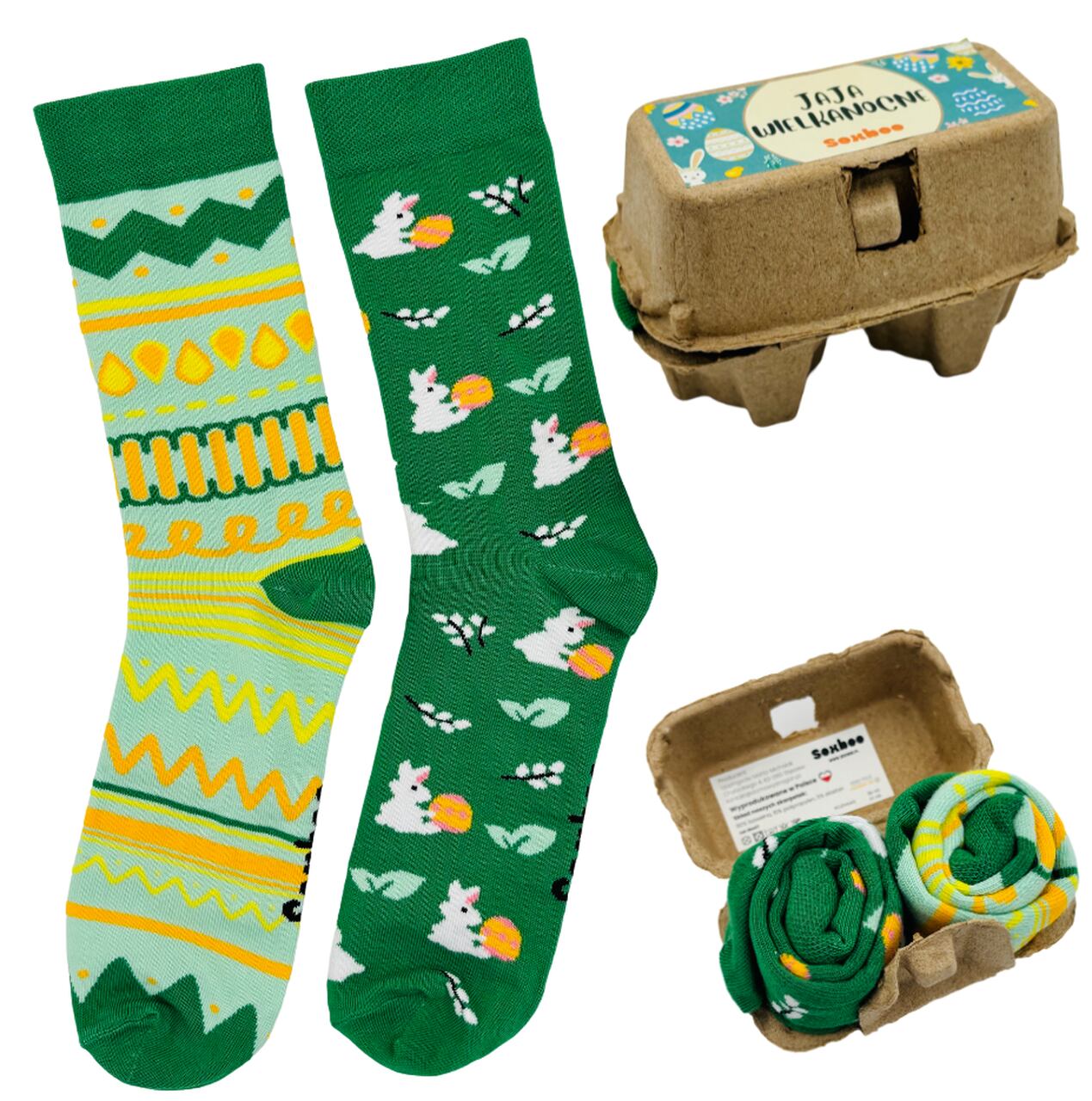 skarpetki wielkanocne w wytłaczance