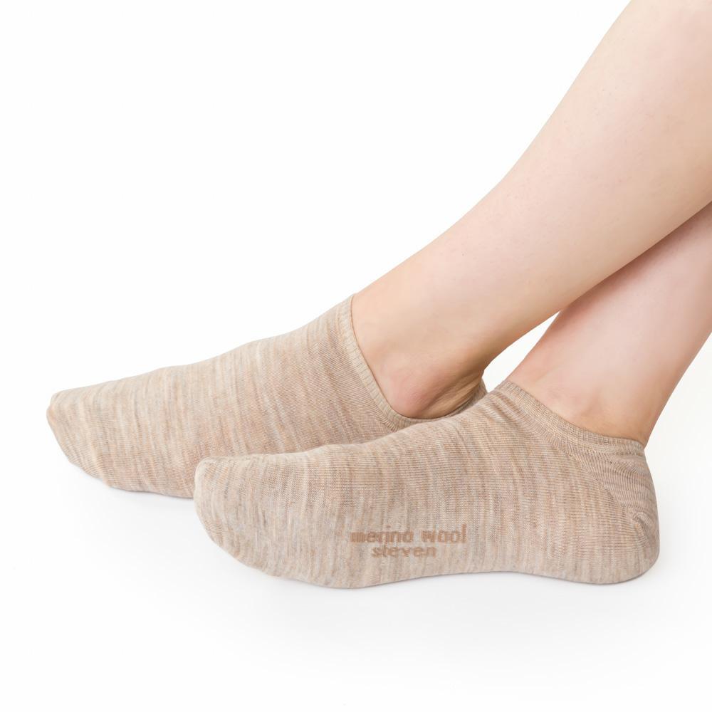 stopki damskie z wełny merino beżowe
