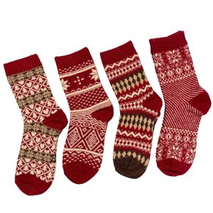Świąteczne skarpetki damskie ciepłe