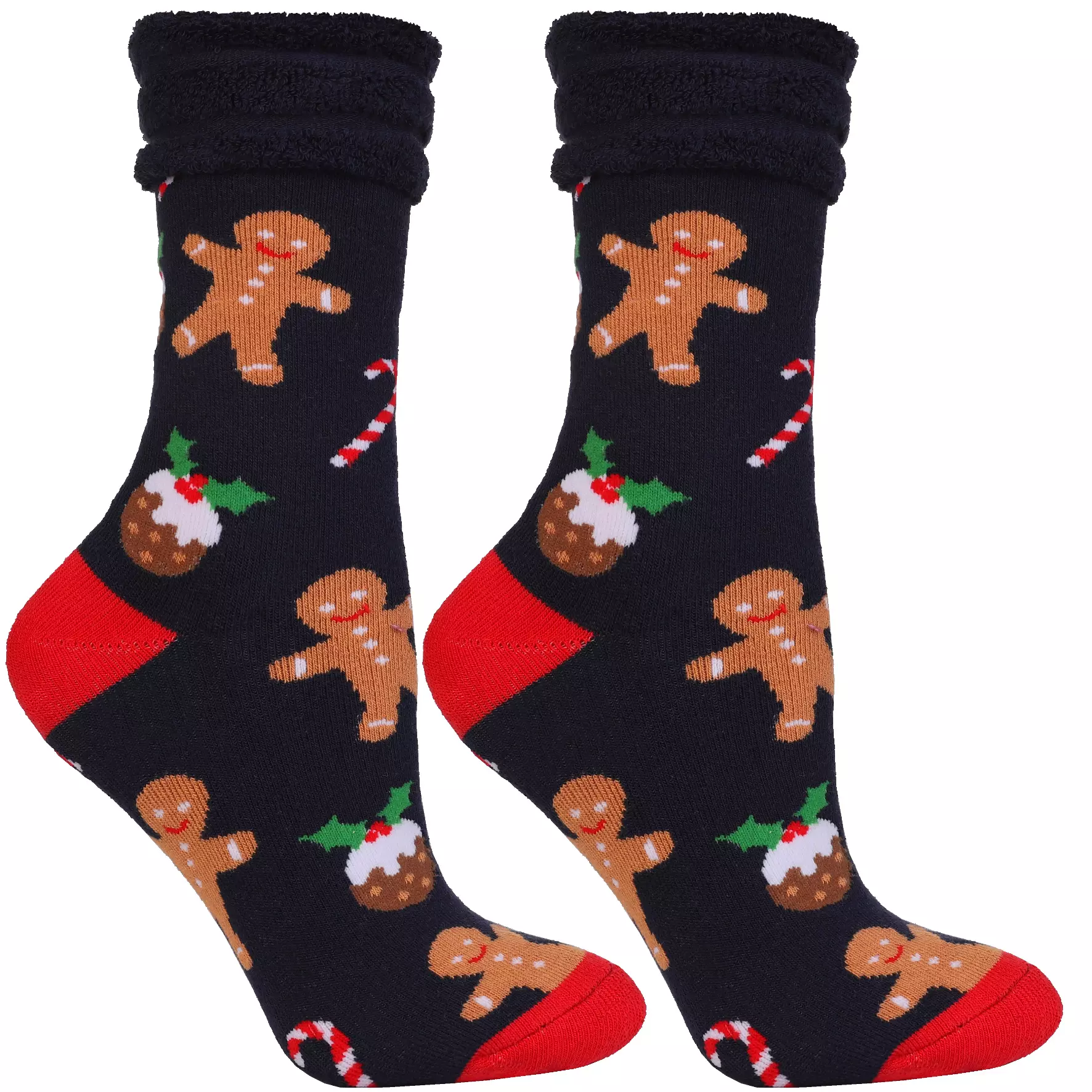 Skarpetki damskie świąteczne frotte