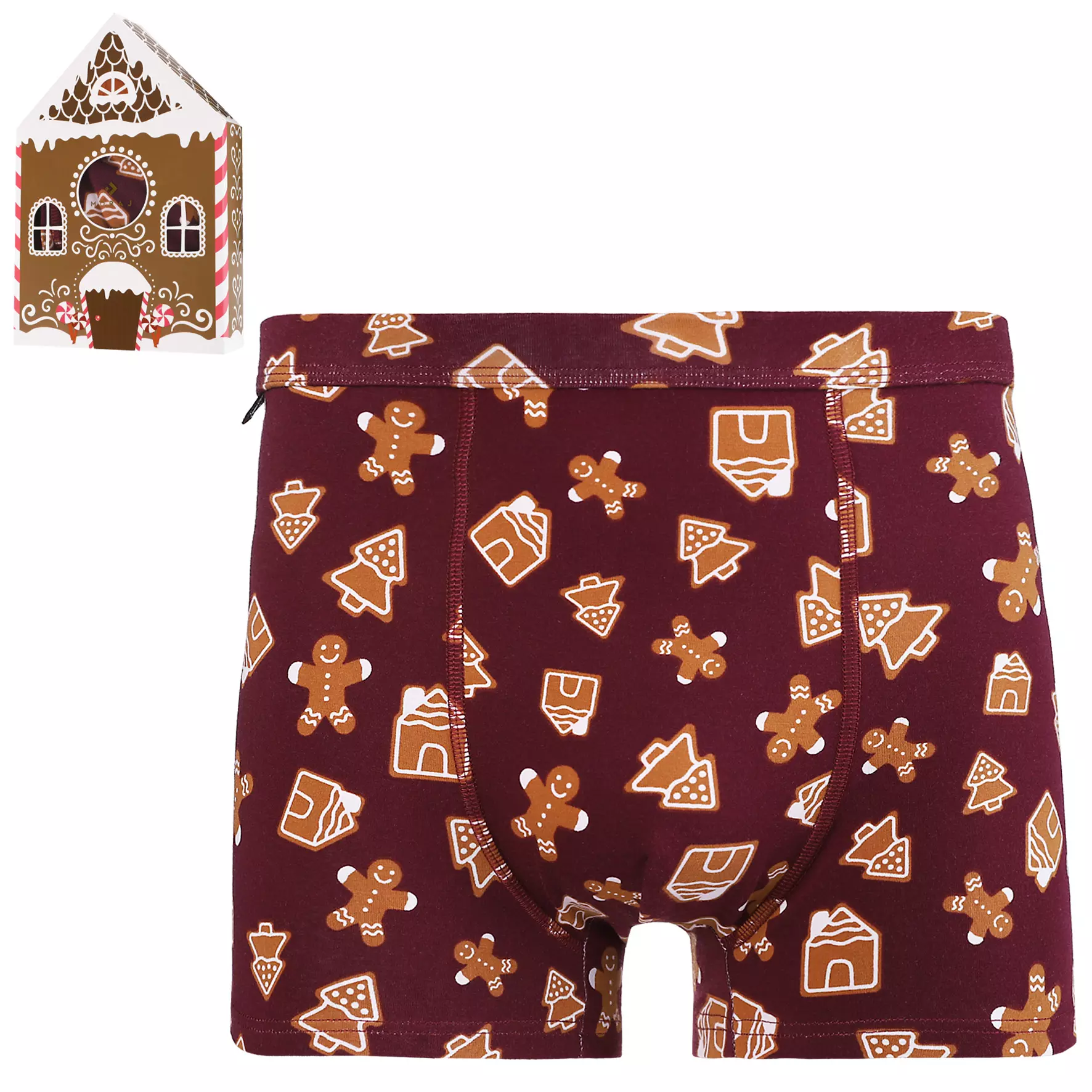Świąteczne bokserki męskie z pierniczkami