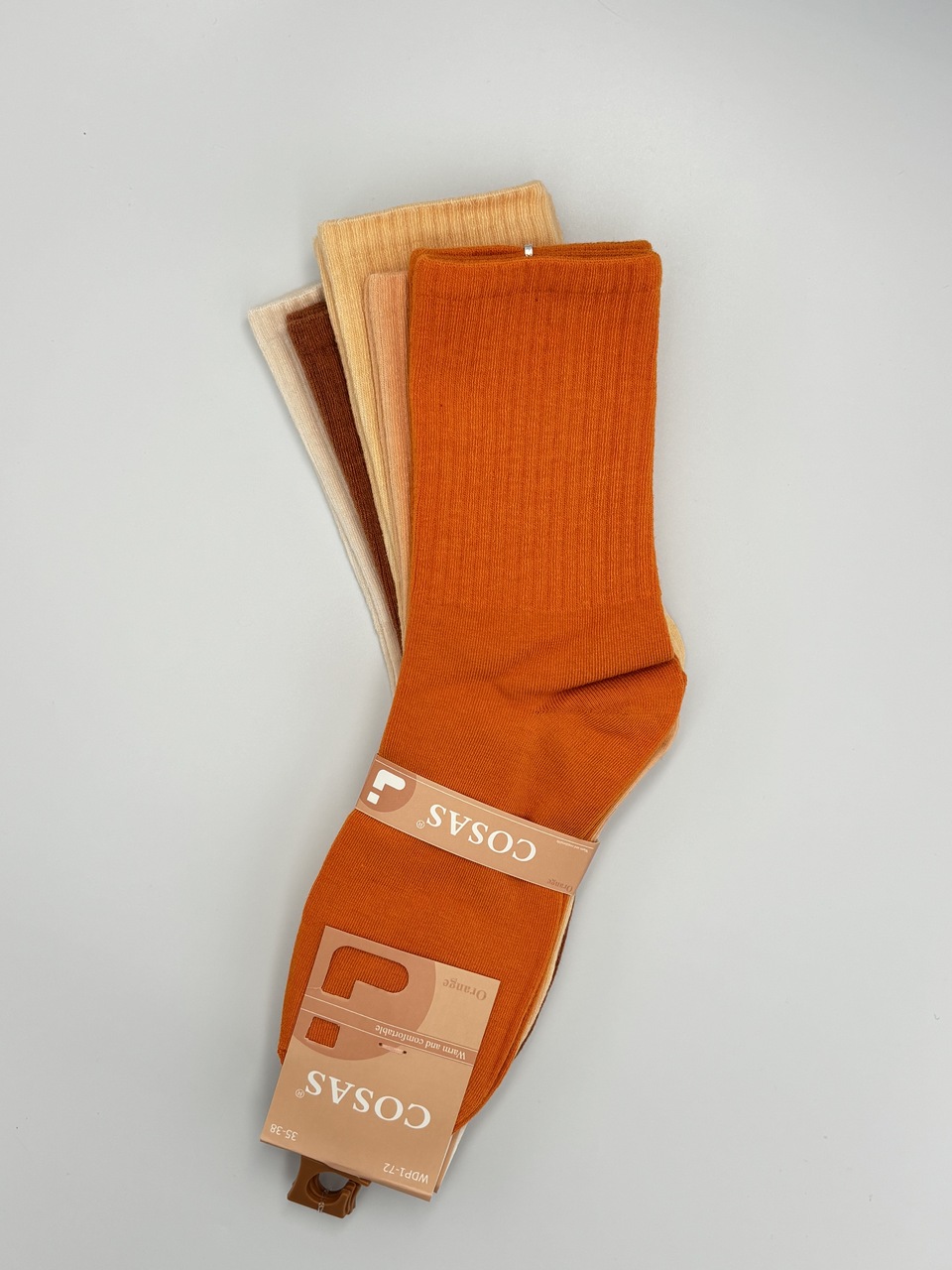 Pomarańczowe skarpetki damskie