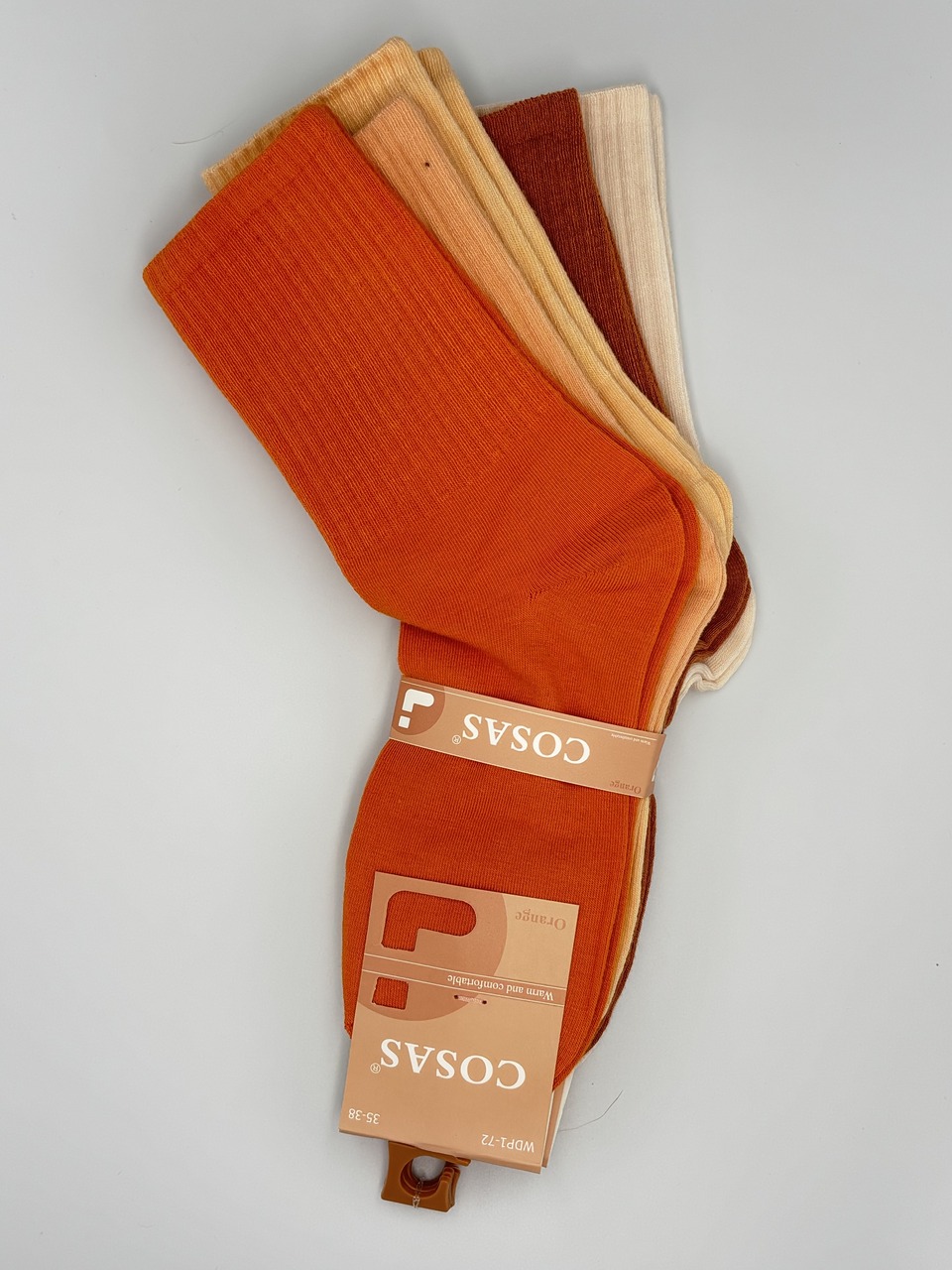 Pomarańczowe skarpetki damskie