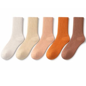 Pomarańczowe skarpetki damskie