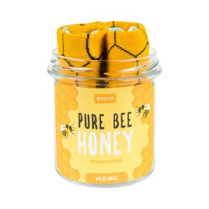 skarpetki damskie w pszczoły i miód