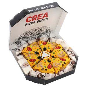 skarpetki męskie w pudełku pizzy